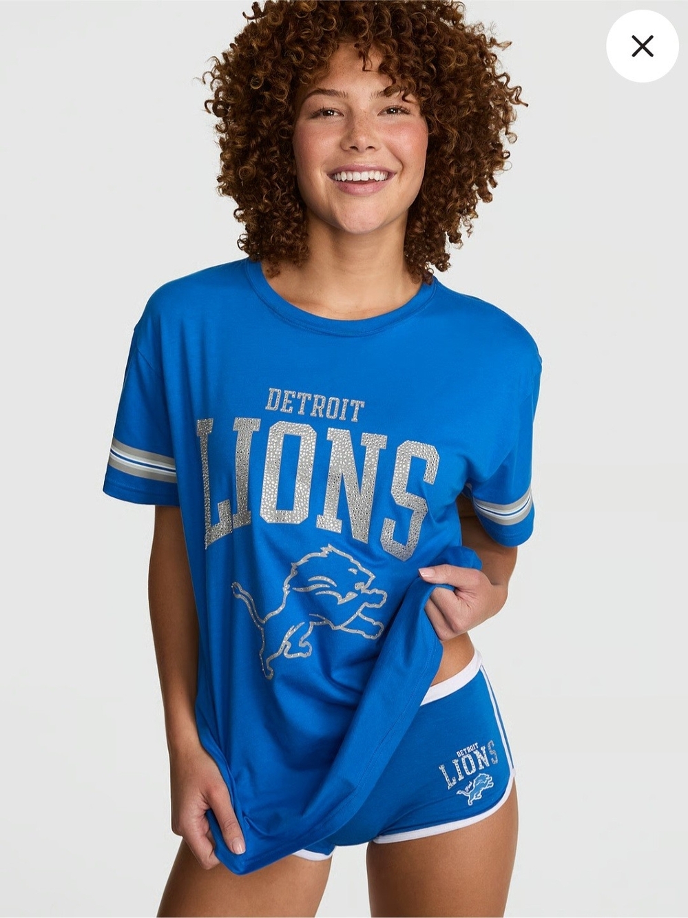 Victoria's Secret PINK Detroit Lions Football Bling Tee